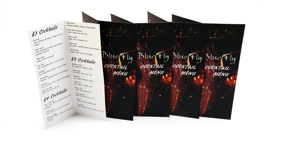 Menu printing for the BLUEFLY